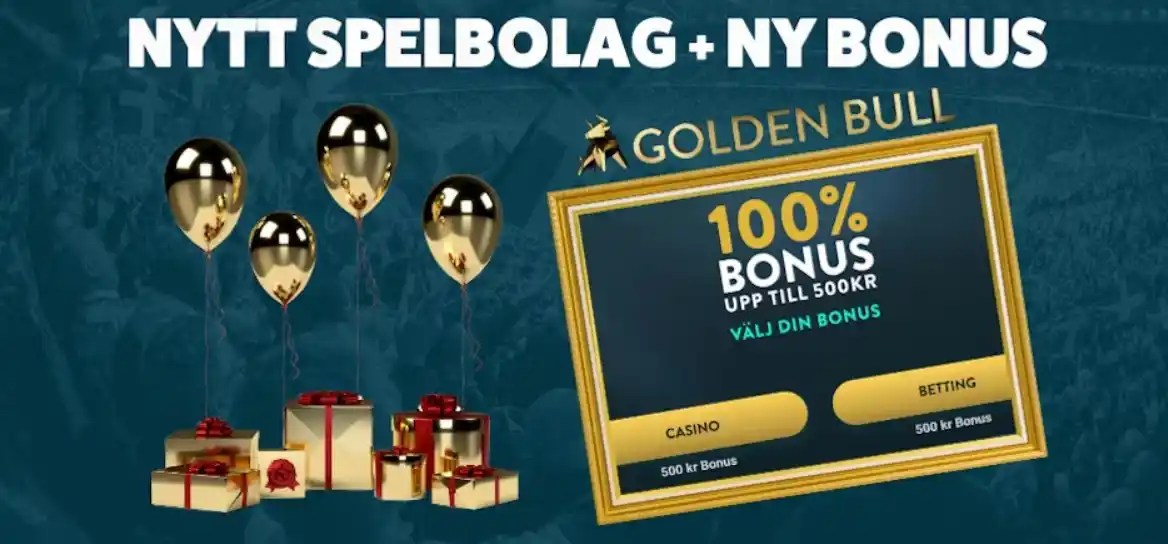 Anuncio de nuevo operador y bonificación del 100% en Golden Bull con regalos dorados